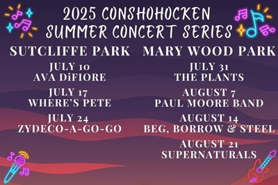 Borough of Conshohocken Announces Summer Concert Series Lineup for 2025